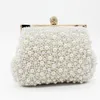 Sweet Shell Pearls Crystal Beaded Ladies Bridal Wedding Hand Bags Evening Party One Shoulder Small Clutch Dinner Bags Accessories5921812