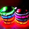 LED Nylon Dog Collar Dog Cat Harness Flashing Light Up Night Safety Pet Collars multi color XS-XL Size Christmas Accessories