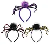 Skräck Halloween 3D Spider Hårband Djävulen Pannband Tjej Vuxen Dress Up Rekvisita Fest Hår Accessoarer Dekoration Favors kostym cosplay Rekvisita
