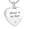 Персонализированное сердце / перекрестное ожерелье для ожерелья на имя подвеска Кремация Урн Ожерелье на заказ ювелирные изделия