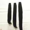 Cabelo virgem brasileiro Clipe de Seda Reta em Conjuntos de Cabelo Humano cor natural pode ser tingido 80g 100g livre DHL UPS