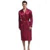 Chiński styl Mężczyźni Kimono Szlafrok Nightwear Loose Satin Robe Piżamy Home Nosić Casual Mężczyzna Z Długim Rękawem Koszula Nocna