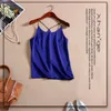 Tanque de seda Sun Top Mulheres Sexy Bralet Camis Top Silk Camisole Stylay Style Suspenders Tops com Totas Estreitas Tops 2018