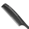 Cheveux professionnels pointes de carbone dur peigne peigne plate peigne antistatique pour salon coupe de cheveux en plastique combinaison combinaison