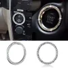 2020 Auto SUV Bling dekorative Accessoires 40 mm Durchmesser Knopf Startschalter Silber Diamant Ring Hot Kostenloser Versand