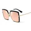 Cat Eye Pink Sunglasses for Men and Women Shades Mirror Square Sun Glasses 2018 UV 400 Fashion Sunglasses