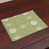Rektangel vintage kinesisk silke placemat skål tallrik matbord matta mode enkel brocade middag skyddsplatta 40x32cm 10st / lot