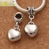 Loving Heart Alloy Big Hole Beads 100pcs lot New Antique Silver Fit European Charm Bracelet MIC3288