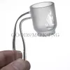 Sandblästring Quartz Banger Quartz BNager Nagel OEM Logo Accepeted 10mm 14mm 18mm Manlig Kvinna OD 19.5mm För Glas Bong Vattenrör