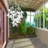 3 sztuk / partia White DreamCatcher Wind Chimes Indian Style Pearl Pióro Wisiorek Dream Catcher Prezent