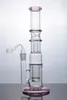 heady tall Straight Glass Bong Colorful Hookah Pipe Vapor 18mm banger Joint oil rigs Bongs circulation of water