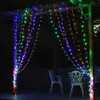 4M x 2M 256LED Guirlandes De Noël LED Chaîne De Noël Net Lumières Fée Xmas Party Jardin De Mariage Décoration Rideau Lumières