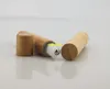 100 teile / los 8 ml bambus rolle auf kunststoffflasche Eyecream Behälter Stahl Roller ätherisches öl lotion kosmetikflaschen