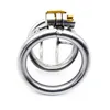 Free Shipping!!!New Lock Stainless Steel Device Cock Cage Penis Virginity lock Cock Ring Sex Toy Adult Game Belt5546635