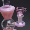 Ciotola per accessori per fumatori in vetro con manico Mix di colori Ciotola per bong 14mm 18mm Pezzo maschio Tubo per acqua Dab Rig Bowls Heady colorato