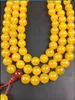Collana di perle di agata gialla naturale da 10 mm con C1228x