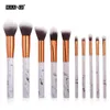 MAANGE 10Pcs Marble Texture Makeup Brushes Set Powder Foundatin Eye Shadow Contour Blush Cosmetic Marbling Make Up Brush Tool