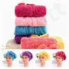 Il più nuovo simpatico bowknot cuffia da bagno in velluto corallo cuffia per capelli asciutti ispessimento asciugandosi i capelli assorbimento di acqua cappello ad asciugatura rapida T7G003