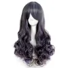 Long Wave Cosplay Wig Black Purple Pink Sliver Grey Blonde White Orange Brown 23 Colors Synthetic Hair Wigs3020308