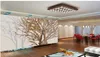 Mural de árbol hermoso de pared de fondo de árbol de grano de madera de bosque HD al por menor personalizado