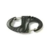 Clip de 100pcslot sbiner pour le bracelet Paracord Carabiner 8 Forme Keychain Black1048439