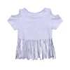 Baby Kleidung Kleinkind Kinder Mädchen T-Shirt Tops Kurzarm Baumwolle Quaste Shirt Kinder Mädchen Weiche Weste Sommer Kleidung Ein Stück für 1-4T