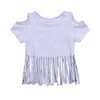 Bébé Vêtements Infantile Enfants Filles T-Shirt Tops À Manches Courtes Coton Gland Chemise Enfants Filles Doux Gilet Vêtements D'été Un Pcs Pour 1-4T