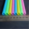 100pcs / mycket 10mm Färgglada Mjölk Te Dryck Straws Plast Sommar Dricker Rullar för Bubble Tea eller Smoothies Bar Tillbehör