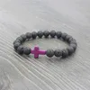 Jesus Cross Yoga Lava brins de perles Bracelet diffuseur d'huiles essentielles Bijoux de mode femmes bracelets pour hommes volonté et cadeau de sable 320194