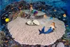 3d flooring for living room and bedroom Underwater World Mermaid Floor wallpaper for kids room