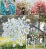 50 stks Kunstmatige Kersenbloesem Tak Bloem Muur Opknoping Sakura 138 cm voor Bruiloft Centerpieces Kunstmatige Decoratieve Bloemen