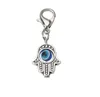 100Pcs Hamsa Hand Blue EVIL EYE Kabbalah Luck Charms lobster Clasp Dangle Charms For Jewelry Making findings