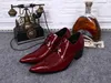 Sapato Masculino Grande Tamanho US6-US12 Homem Vestido Sapatos Dedo Apontado Sapatos de Casamento de Negócios de Couro Dedo para Homem Sapatos De Couro Moda