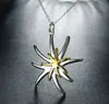 50pcs Hot Gold and silver double color Double starfish pendant Necklace Factory direct selling price Christmas Gift For men women