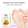 جديد Aliver Avocado Papaya Olive Oil Exfoliating Foot Mask قم بإزالة البشرة الميتة ناعمة للقدمين للعناية بالبشرة Mascarilla Exfoliante Pies Con Aceite de Oliva