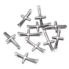 Silberfarbener Edelstahl-Kreuzverbinder-Anhänger für Armband, Halskette, DIY-Schmuckzubehör, Herstellung von Teilen im Großhandel