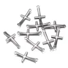 Silver Tone Stainless steel Cross connectors pendant fit Bracelet Necklace DIY jewelry accessories Making Parts Wholesale