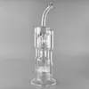 JM Flow Bongs 18 "Återvinningsvattenrör 18mm Man Joint Oil Rig Glas Bongs kommer med skål