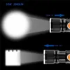 USB داخل البطارية T6 قوية 2000lm الصمام مصباح يدوي المحمولة ضوء القابلة لإعادة الشحن التكتيكية الصمام المشاعل التكبير مصباح يدوي