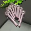 Smoking Pipe Mini Hookah glass bongs Colorful Metal Shape Pink thickened 10cm glass straight pot