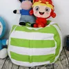 17 inç Çocuk Depolama Fasulye Torbaları Peluş Oyuncaklar Şerit Tuval Beanbag Sandalye Yatak Odası Dolması Buggy Çanta Taşınabilir Giysi Organizatör Çanta Cep Sıcak