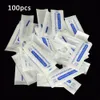 100pcs 12 Pin Microblading Needles For Embroidery Pen Permanent Makeup Eyebrow Tattoo Supplies Machine Sloped Head Blades Blue