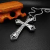 Hip hop old school latest fashion Cross silver necklace pendant, mounting for DIY wish necklace women man jewelry S18101607