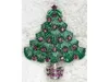 12 Stks / partij Groothandel Crystal Rhinestone Emaille Kerstboom Mode Kostuum Pin Broche Sieraden Gift Broches C504