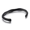 high quality MENS punk jewelry Black 316L Stainless steel Biker Casting Open Cuff bangle bracelet 9mm 64mm inner XMAS Gifts