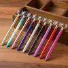 Fancy Rain Drop Crystal Diamond Ballpoint Pen Black Ink Ball Pen Birthday Wedding Party Gift WJ017