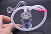 Alta qualità Mini Narghilè Shisha Bottiglia di vetro Pipa ad acqua Tubi di fumo di tabacco mini bong di vetro Con tubi e tubo per bruciatore a nafta da 10 mm DHL LIBERO