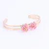 Gouden kleur email bloem ketting bangle armband ring set voor kinderen kinderen kostuum sieraden sets 5color9206950