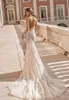 Berta Privée 2019 sirena Abiti da sposa Spaghetti Backless Pizzo Abiti da sposa Vedi attraverso BOHO Beach Abito da sposa Semplice Robe de Mariée