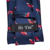 Mens 100 silk tie dark blue plus red wolf figure Meeting Business wedding party Casual Party Necktie Jacquard Woven N30383436907